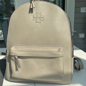 Tory Burch Gray Leather Backpack